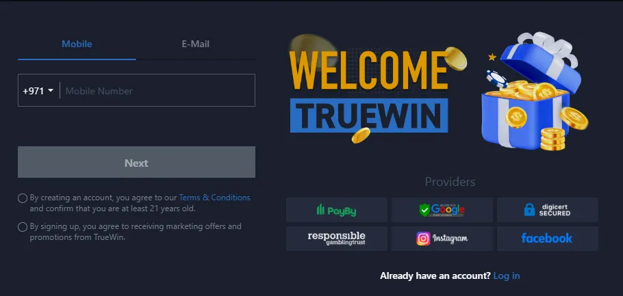 Step-by-Step Guide to TrueWin Account Registration